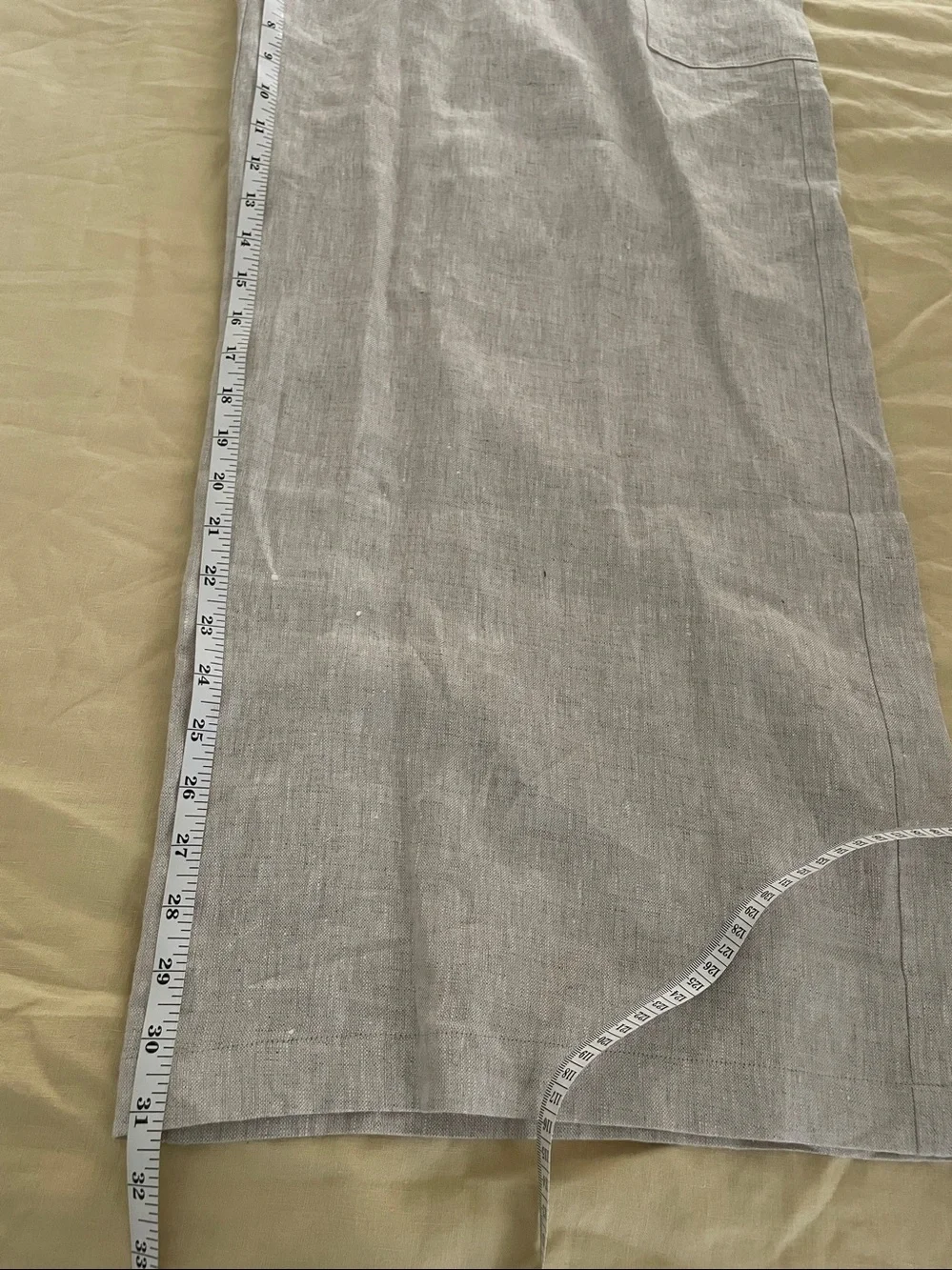 Reformation Ethan linen cargo pants in oat wide leg XL plus size
